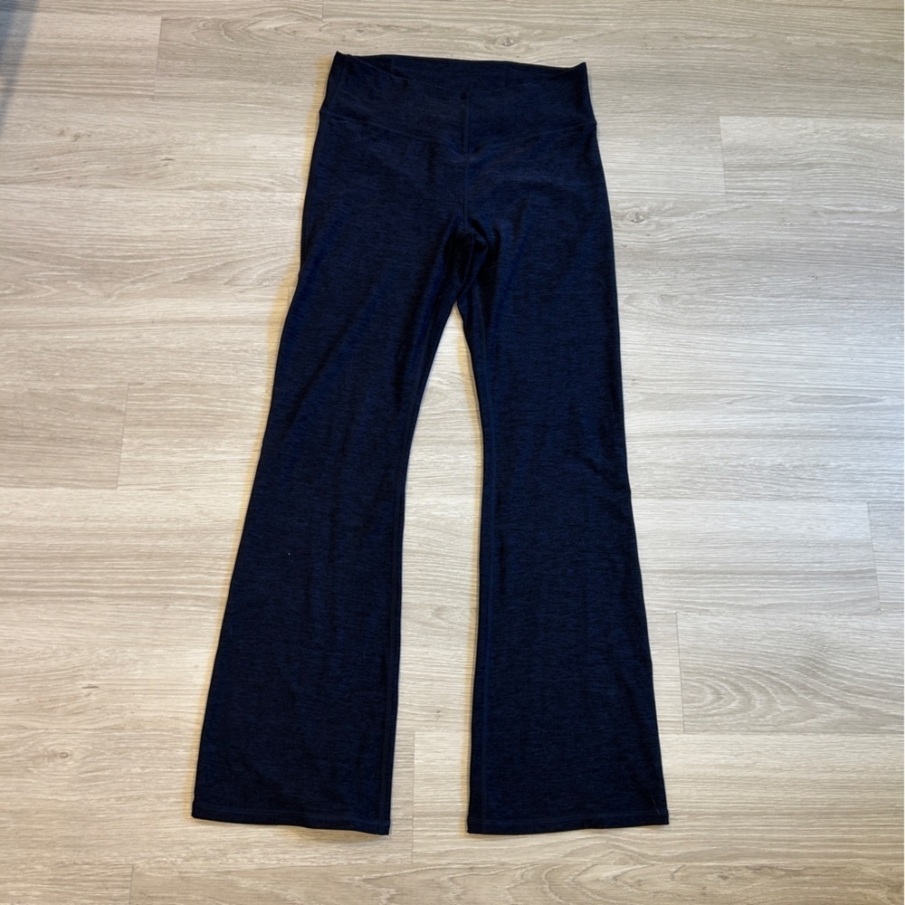 Fabletics Women’s Deep Navy Heather High Waisted Flair Pant -  XL